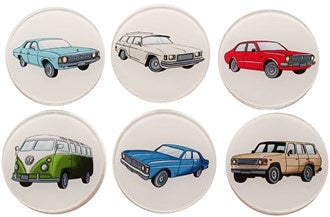 Moana Rd - Coasters (set of 6) - NZ Vintage Car Club